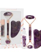 Crystallove КОМПЛЕКТ Amethyst Roller And Gua Sha Set