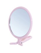 Intervion Cosmetic Mirror With Handle Pink