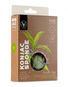 Yasumi Konjac Sponge For Face Wash Green Tea With Green Tea For Oily Sensitive Skin