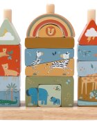 2Kids Toys Shape-Fitting Blocks Safari кубчета от дърво 12m+ 16 бр.