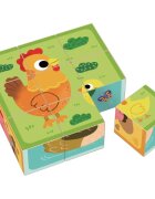 2Kids Toys Wooden Blocks Farm кубчета от дърво 12 m+ 9 бр.