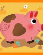2Kids Toys Wooden Blocks Farm кубчета от дърво 12 m+ 9 бр.