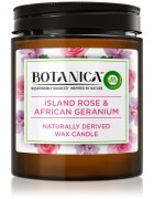 Air Wick Botanica Island Rose & African Geranium ароматна свещ с аромат на рози 205 гр.