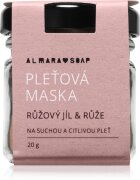 Almara Soap Face Pink Clay & Rose успокояваща маска за лице за много суха и чувствителна кожа 20 гр.