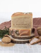 Almara Soap Natural Peeling Walnut естествен твърд сапун с пилинг ефект 90 гр.