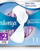 Always Infinity Long Size 2 санитарни кърпи 11 бр.