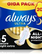 Always Ultra Secure Night Extra санитарни кърпи 20 бр.