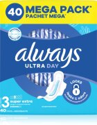 Always Ultra Super Extra Size 3 санитарни кърпи с крилца 40 бр.