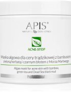 Apis Natural Cosmetics Acne-Stop Professional почистваща и омекотяваща маска за мазна кожа склонна към акне 200 гр.