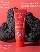 Apivita Bee Sun Safe Anti-Spot and Anti-Age Tinted Face Cream SPF50 защитен тониращ крем за лице SPF 50 цвят Tinted 50 мл.