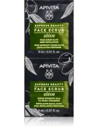 Apivita Express Beauty Exfoliating Face Scrub Olive интензивен почистващ пилинг за лице 2 x 8 мл.