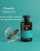 Apivita Oily Hair Oil Balance Shampoo дълбоко почистващ шампоан за мазен скалп за подсилване и блясък на косата 250 мл.