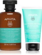 Apivita Oily Roots & Dry Ends комплект за мазен скалп и сухи краища