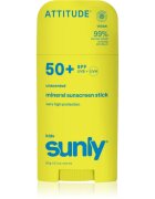 Attitude Sunly Kids Mineral Sunscreen Stick SPF 50+ минерален защитен крем за лице и тяло в стик за деца 60 гр.