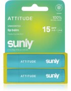 Attitude Sunly Lip Balm балсам за устни без парфюм 2x4.25 гр.