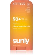 Attitude Sunly Tropical Coco минерален защитен крем за лице и тяло в стик SPF 50+ 60 гр.
