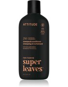 Attitude Super Leaves Men's Shampoo and Conditioner 2-in-1 шампоан и балсам 2 в1 за мъже Patchouli & Bourbon 415 мл.