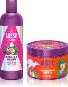 Aussie SOS Repair Revive & Repeat подаръчен комплект за третирана коса и скалп