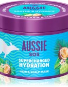Aussie SOS Supercharged Hydration успокояваща хидратираща маска за коса и скалп 500 мл.