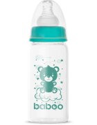 Baboo Anti-colic Glass Feeding Bottle Narrow Neck стъклено бебешко шише 0m+ 1 бр.