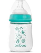 Baboo Anti-colic Glass Feeding Bottle Wide Neck стъклено бебешко шише 0m+ 1 бр.