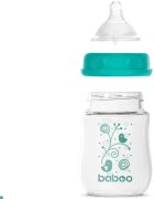 Baboo Anti-colic Glass Feeding Bottle Wide Neck стъклено бебешко шише 0m+ 1 бр.