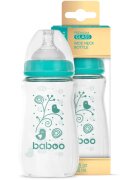 Baboo Anti-colic Glass Feeding Bottle Wide Neck стъклено бебешко шише 3m+ 1 бр.
