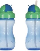 Baboo Cup with Silicone Straw шише със сламка Blue 9m+ 360 мл.