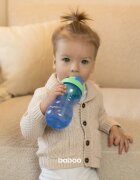 Baboo Cup with Silicone Straw шише със сламка Blue 9m+ 360 мл.