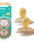 Baboo Soothers Round Latex with Case биберон Au Naturale 0-6 m 2 бр.