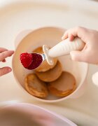 BabyOno Be Active Stainless Steel Spoon and Fork прибор за деца Beige 12m+ 2 бр.