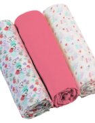 BabyOno Diaper Super Soft пелени от плат Pink 70 × 70 cm 3 бр.
