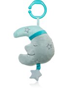 BabyOno Have Fun Musical Toy контрастна играчка за окачане с мелодия Happy Moon 0m+ 1 бр.