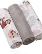 BabyOno Muslin Diapers Super Soft пелени от плат Grey 70x70 cm 3 бр.