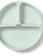 BabyOno Siilicone Plate 6m+ разделена чиния с вендуза Sage 1 бр.