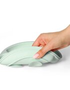 BabyOno Siilicone Plate 6m+ разделена чиния с вендуза Sage 1 бр.