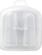 BabyOno Silicone Toothbrush детска четка за зъби за върху пръст с калъфка 0m+ 2 бр.