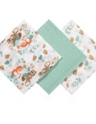 BabyOno Super Soft Mint пелени от плат 70x70 cm Mint 3 бр.