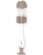 BabyOno Take Care Brush for Bottles and Teats четка за почистване 2 в 1 Grey 1 бр.