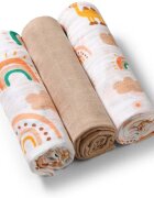 BabyOno Take Care Muslin Diapers пелени от плат Beige 3 бр.