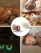 BabyOno Take Care Symmetrical Silicone Soothers биберон Day & Night 18m+ 2 бр.