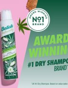 Batiste Naturally Coconut & Hemp сух шампоан за абсорбиране на излишния себум а освежаване на косата 200 мл.