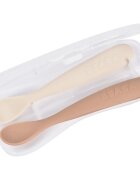 Beaba Set of 2 Ergonomic Spoons лъжичка с калъфка Clay Praline 4m+ 2 бр.