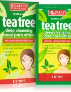 Beauty Formulas Tea Tree почистваща лепенка за запушени пори по носа 6 бр.