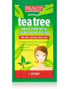 Beauty Formulas Tea Tree почистваща лепенка за запушени пори по носа 6 бр.