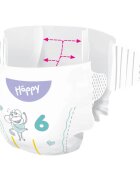 BELLA Baby Happy Soft&Delicate еднократни пелени с каналчета Junior Extra 15+ kg 48 бр.