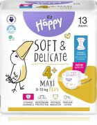 BELLA Baby Happy Soft&Delicate еднократни пелени с каналчета Maxi Plus 9-15 kg 13 бр.