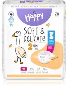 BELLA Baby Happy Soft&Delicate еднократни пелени с каналчета Mini 3-6 kg 78 бр.