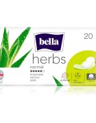 BELLA Herbs Aloe Vera санитарни кърпи без парфюм 20 бр.