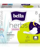 BELLA Herbs Ultra Night дамски превръзки за нощ Aloe Vera 8 бр.